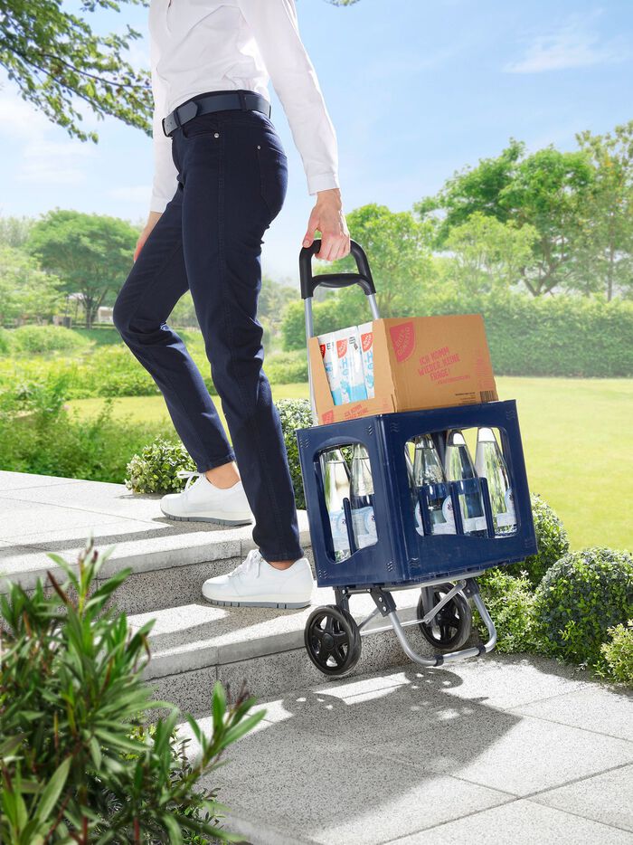 Boodschappentrolley met rugzak 