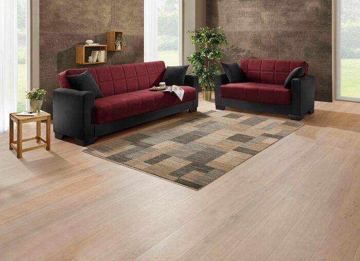 Moderne gestoffeerde meubelen ZWART-BORDEAUX