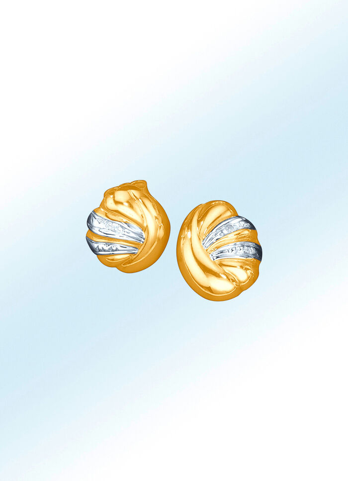 Betoverende oorbellen met 2 diamanten 