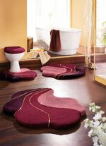 Badkamerset van Grund met goud glittergaren BORDEAUX