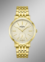 Roterend quartz herenhorloge met roestvrijstalen bandkast 