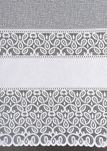 Lange venstervitrage met universele railband 