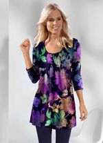 Longshirt met subtiele plooien aan de voorkant 