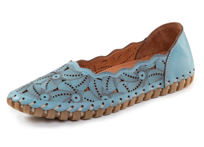 ELENA EDEN ballerina met interessant reli&euml;f JEANS