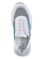 ELENA EDEN sneakers gemaakt van nappa, su&egrave;de en textiel in mesh-look WIT-BLAUW