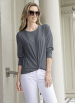 Effen overhemd tuniek ANTHRAZIT