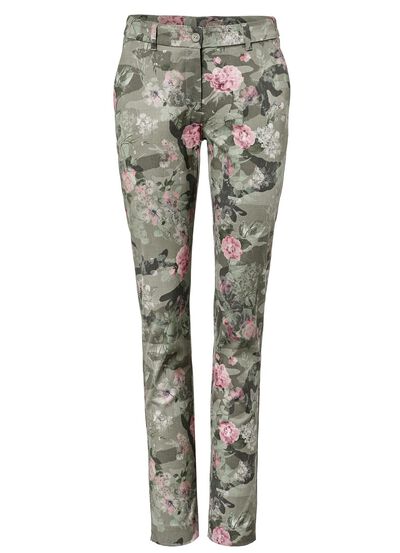 Broek met trendy dessin 