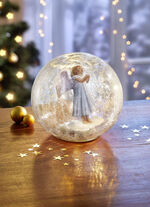 Glazen bol met verlichting 