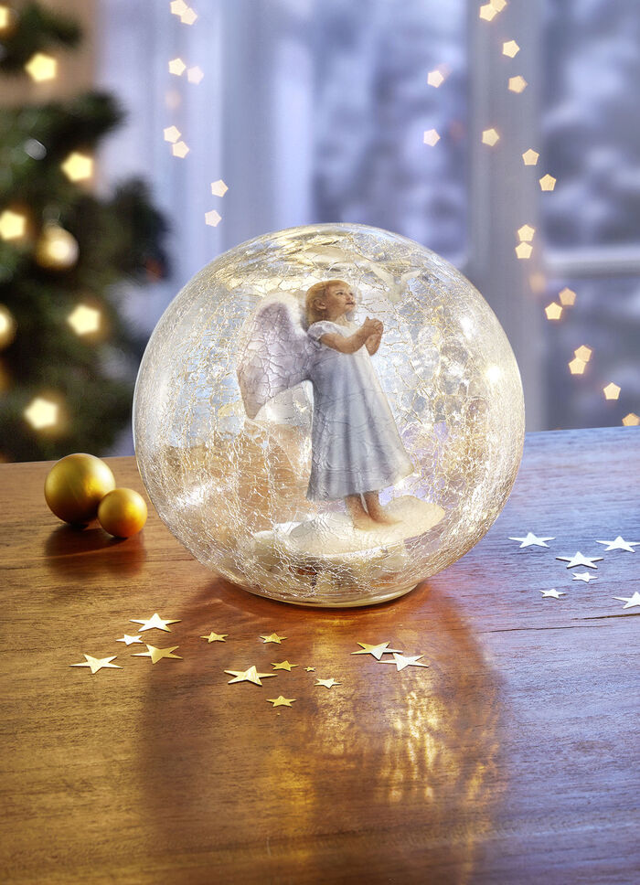 Glazen bol met verlichting 