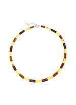 Ketting met echt barnsteen in veelkleurig 