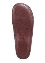Laurina pantoffels gemaakt van vilt met bloemenprint AUBERGINE
