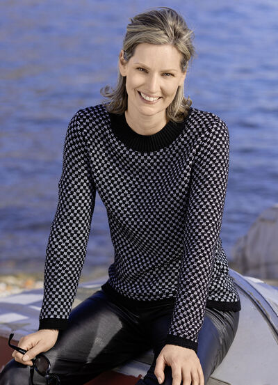 Pullover met decoratief patroon 