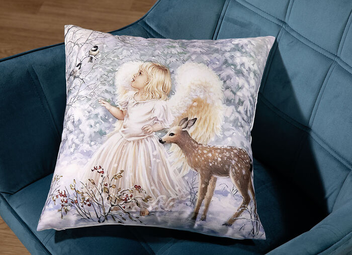 Kussensloop met hertenmotief 