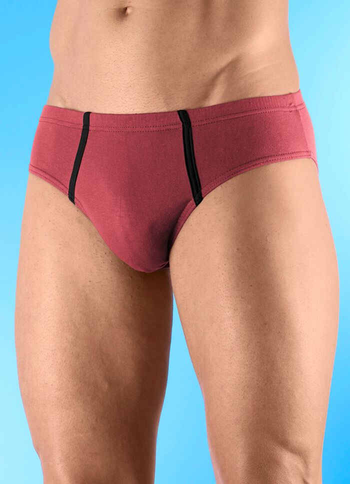 Zespack slips met contrasterende biezen 