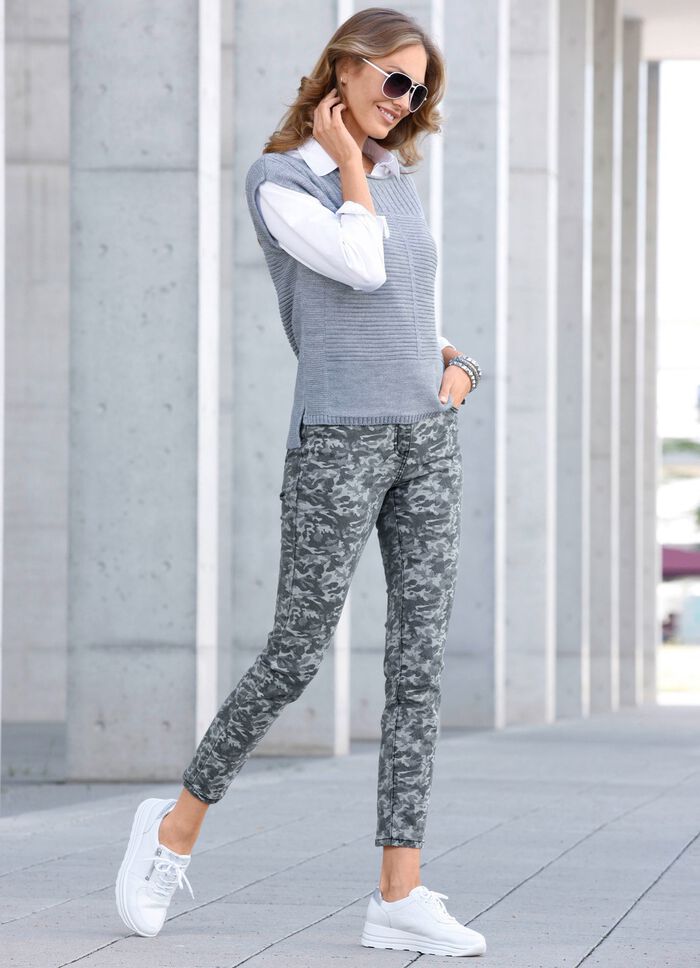 Jeans met camouflagepatroon 