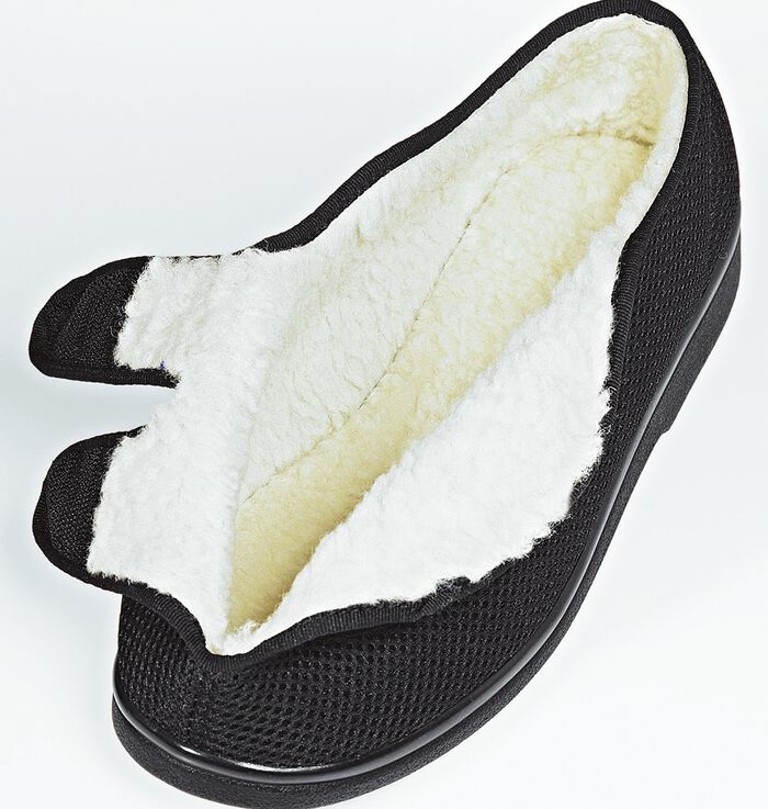 Comfortabele schoenen Gentle Walk met wolvoering ZWART