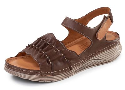 Gemini, lichte damessandalen, breedte G, gemaakt van leer 