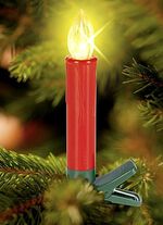 Kerstboomkaarsen, set van 15 ROOD