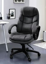 Directiestoel met hoogwaardige gestructureerde microvezelbekleding GRIJS