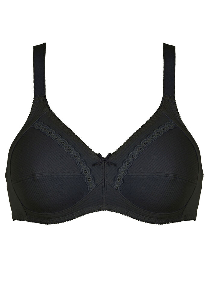 Naturana two-pack bh met decoratieve kanten band in de cups 2X ZWART