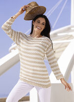 Trui met gestreept dessin 