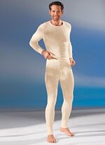 Lange mouwen pulloverjas met angora in ecru 