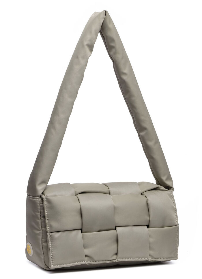 Collezione Alessandro tas gemaakt van delicaat glanzend textielmateriaal TAUPE