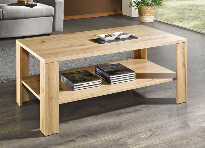 Salontafel met grote opbergruimte WILD EIKEN