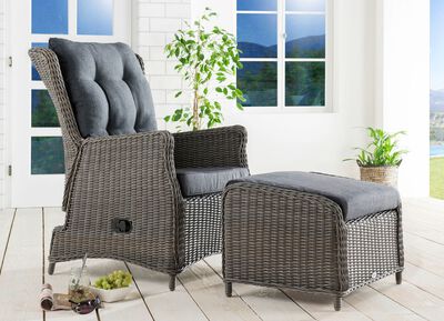 Casa relaxfauteuil of bijpassende voetenbank 