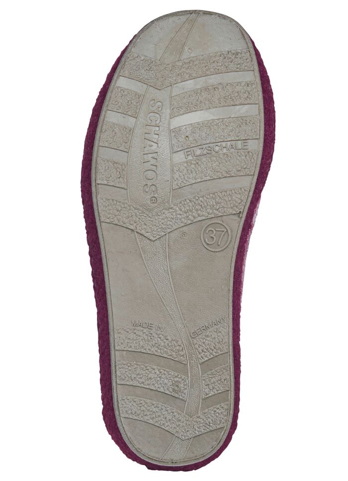 Slippers met een subtiele bloemenprint LICHTGRIJS-BORDEAUX