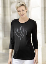 Shirt met 3/4-mouwen in 3 kleuren 