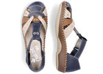 Rieker sandaal in een chique design MARINEBEIGE-COGNAC