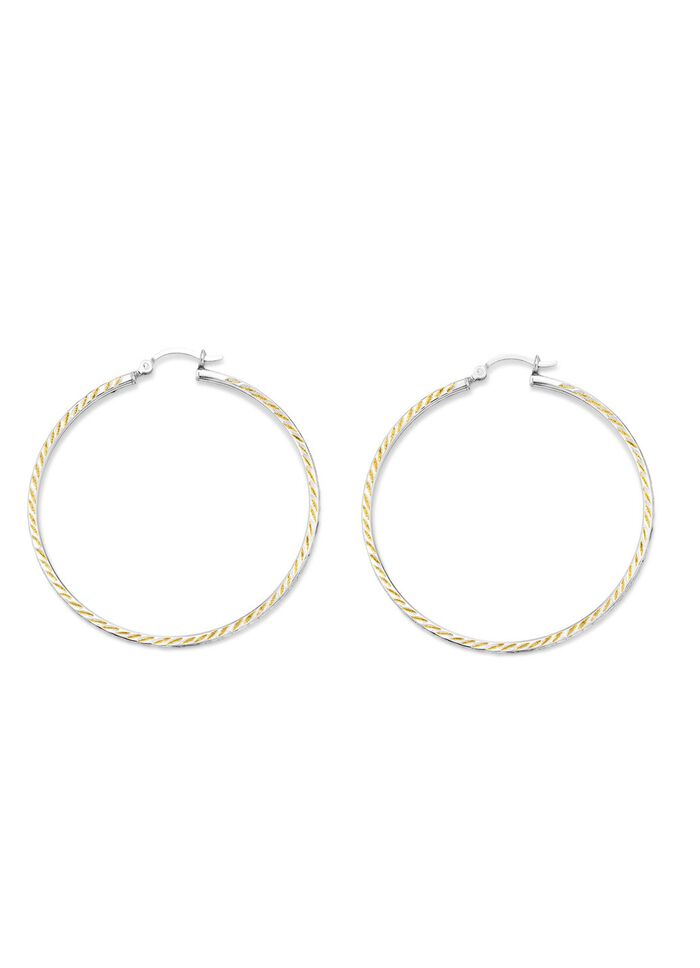 Sprankelende oorringen van fijn zilver 925/- 