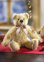 Teddybeer van Mohair-pluche HONINGKLEUR