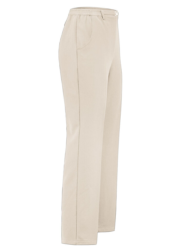 Broek met decoratieve afwerking ECRU