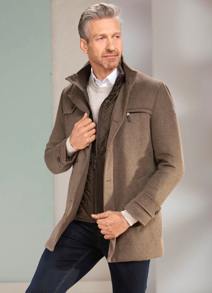 Jas in 2 kleuren LICHTBRUIN MOTIEF