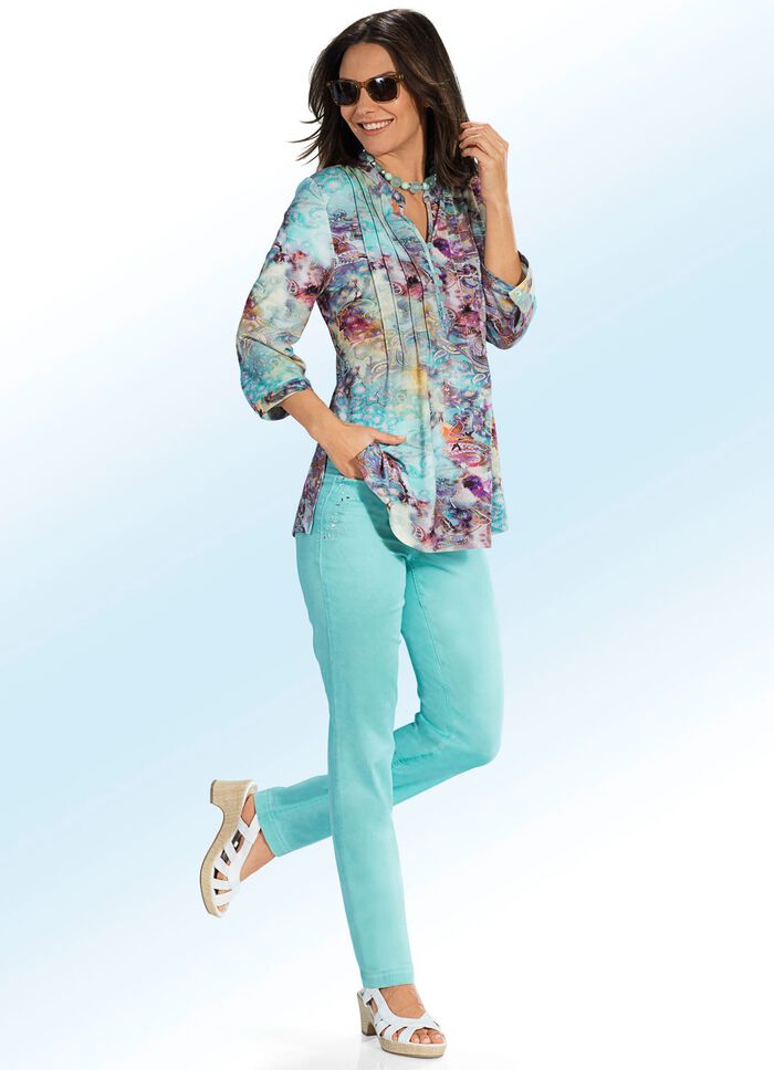 Overhemdtuniek met mooie bies 