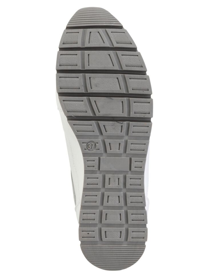 ELENA EDEN sneakers gemaakt van nappaleer en zilvergrijs su&egrave;de met reli&euml;f 