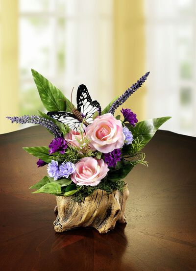 Rozen op een boomstam 