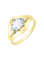 Damesring met blauwe topaas 