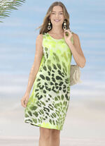 Laurina jurk met all-over print, mouwloos 