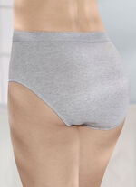 Set van drie slips met een comfortabele, zachte tailleband GRAU MELIERT