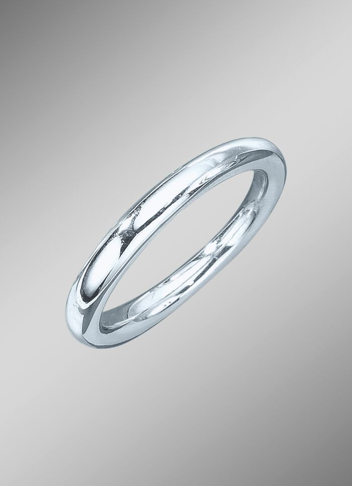 Hoogglanzende partnerring van witgoud 