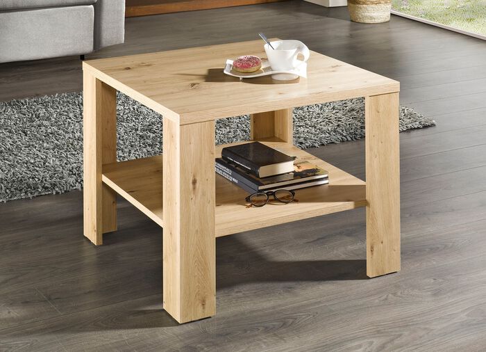 Salontafel met grote opbergruimte WILD EIKEN