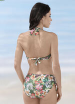 Halternek bikini met beugel, cuploos 