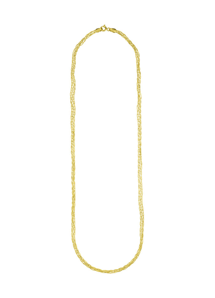 Gevlochten gouden ketting 