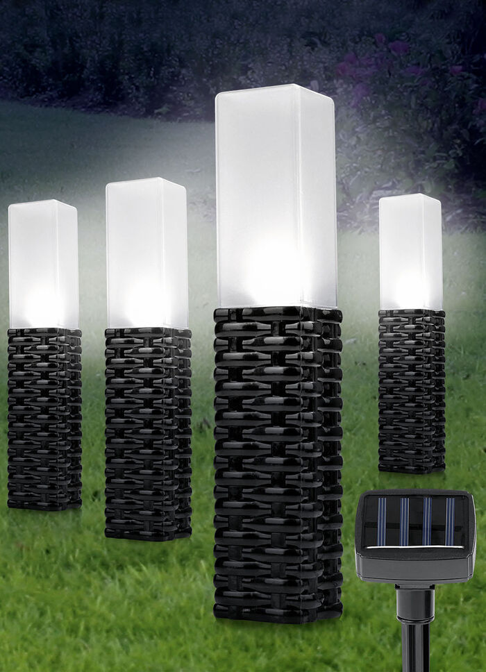 Rotan lampen, set van 4 