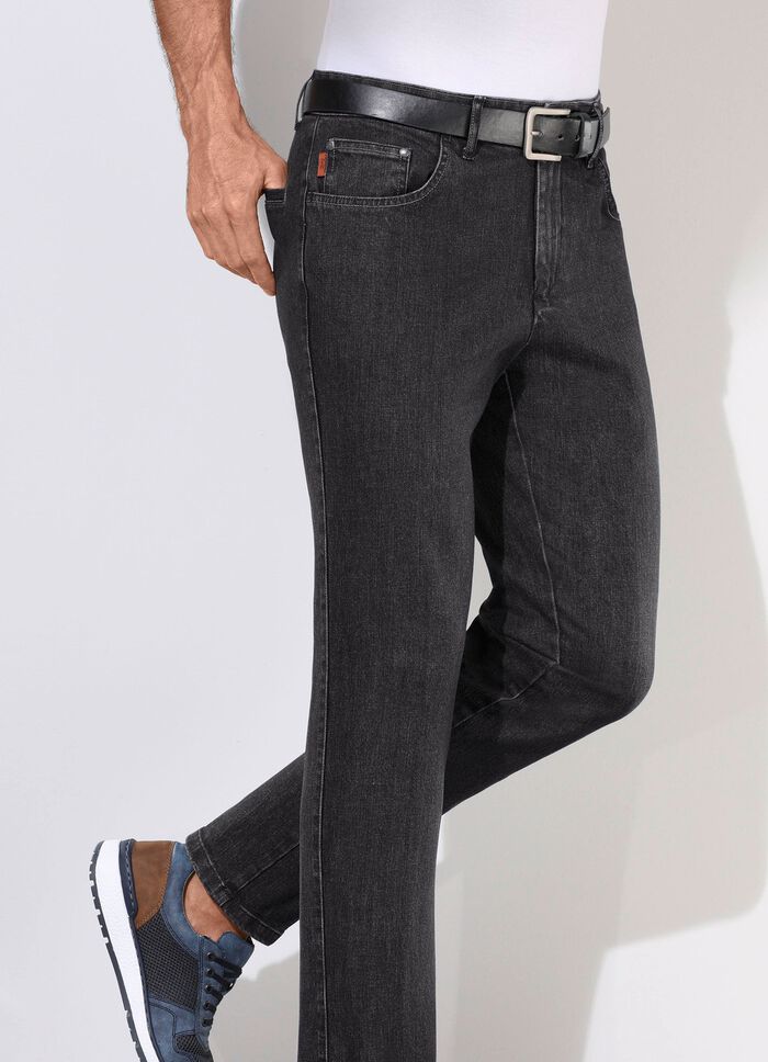 "Francesco Botti" jeans met elastische tailleband in 3 kleuren ANTHRAZIT