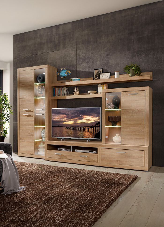 Wandmeubel met sfeervolle LED-verlichting 