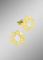 Edelweiss oorknopjes in tweekleurig 